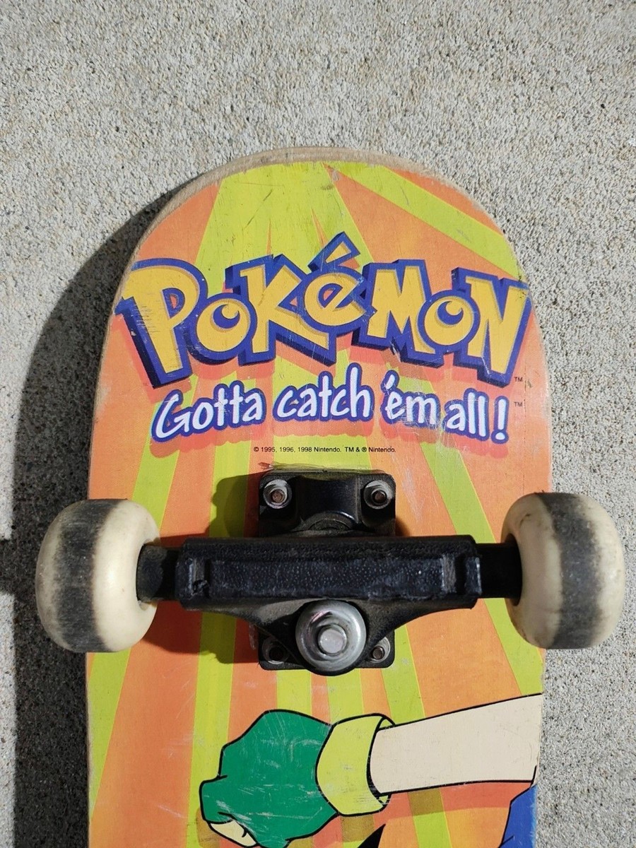 Pokémon Ash Ketchum Skateboard 1998 Vintage Rare Wall Hanger Art
