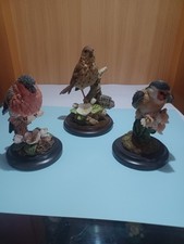 Country Artist Birds Bullfinch, Goldfinch And Song Thrush