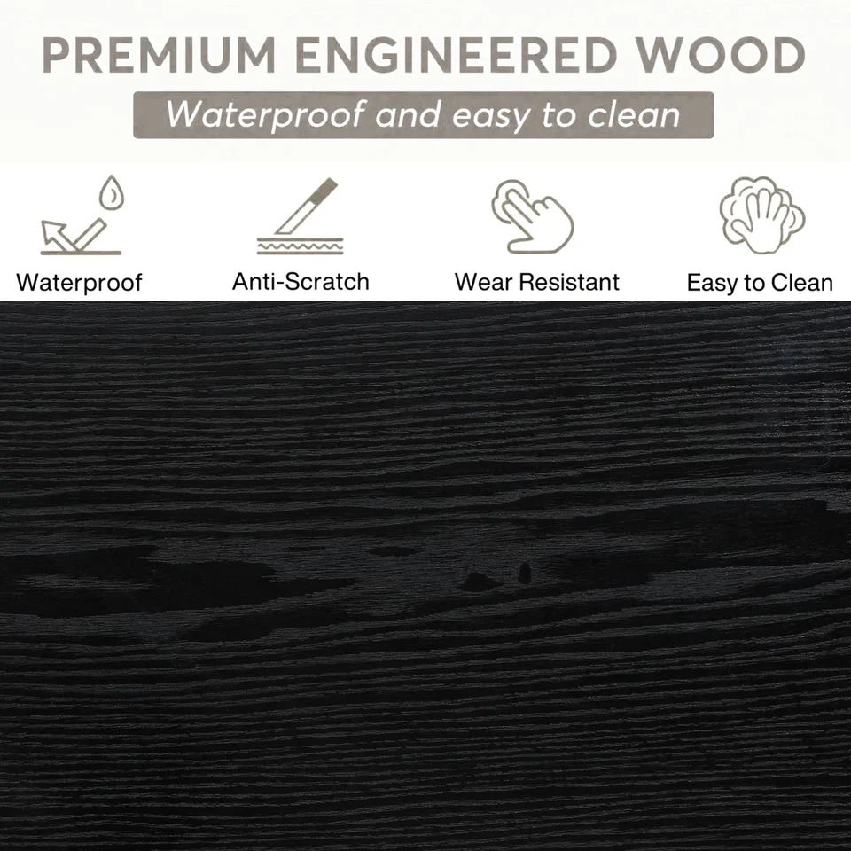 Mesa de Conferencia Redonda 39"" para 4, Mesa de Reunión Redonda Moderna con Base Resistente Foto 4 de 4