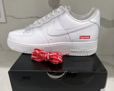 NEW Nike Air Force 1 Low Supreme White CU9225-100 Us Size 9