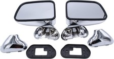 A Pair of Door Mirrors Chrome Manual Side View Mirrors Set for 87-88 Toyota P...