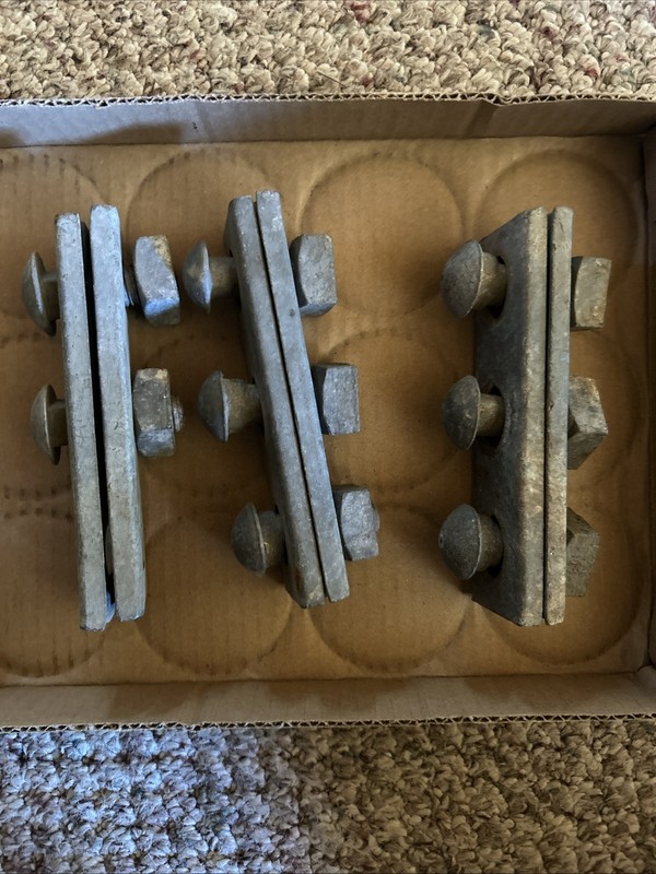 Set Of 3 Vintage 3 Bolt Guy Clamp Lot 6"