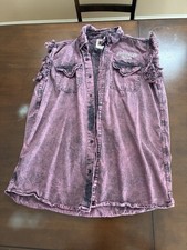 Men s XL Distressed Cotton Sleeveless Cut Off Authentic STURGIS Biker Vest