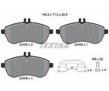 Bremsbeläge Q+ VORNE für MERCEDES C KLASSE W204 S204 TEXTAR