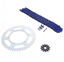 1999-2004 Yamaha YZ125 125 Blue O Ring Chain & Sprocket Silver 12/50 114L