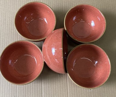 5 Stück CHURCHILL Stonecast Soup Bowl 47 cl Spiced Orange Schale Porzellan SOPO