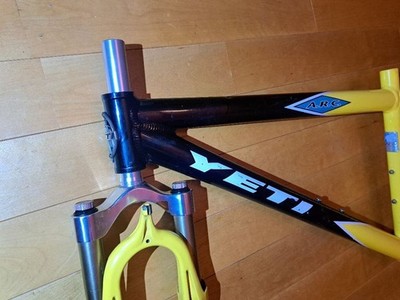 Yeti ARC 1999 Freme Set w/ Judy SL Fork AS-IS Junk MTB 26in yellow