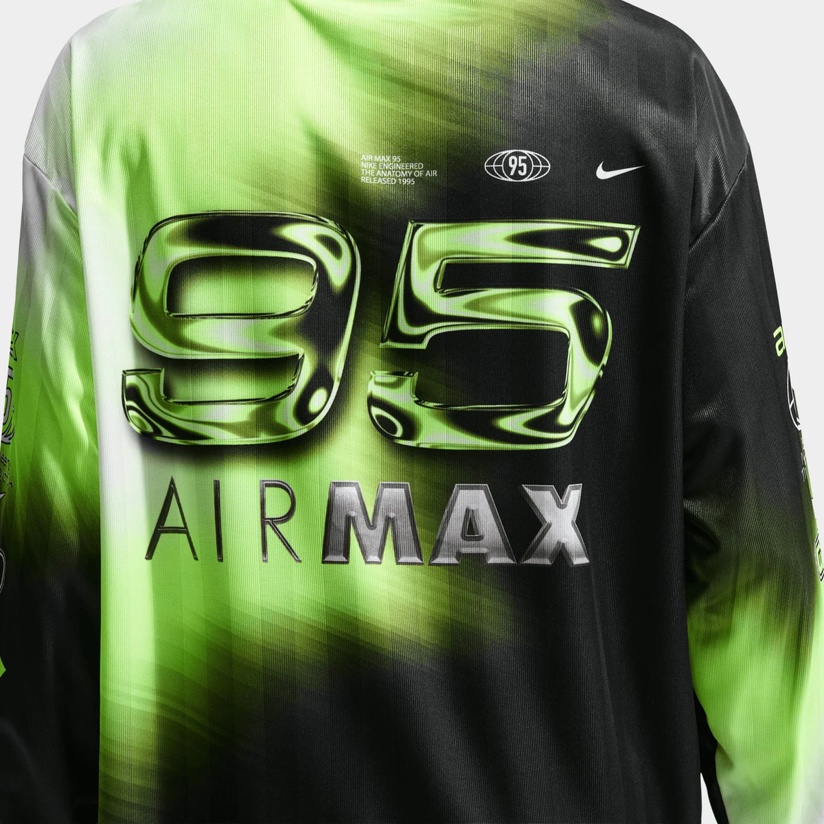 Nike Air Max 95 Neon Pullover Stand Collar Long Sleeve T-Shirt | eBay