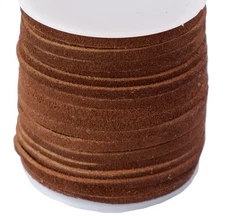 Dark Brown Suede Lace, 1/8 x 27 Yards, Leather Craft Cord, Jewelry Making