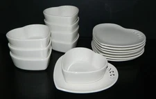 Set/4 Williams-Sonoma BACCI Souffle Dish Bowl w/ Dessert/Underplates Set 2 of 2