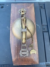 Vintage Brass San Francisco Cable Car Conductor Bell Mounted On Wood