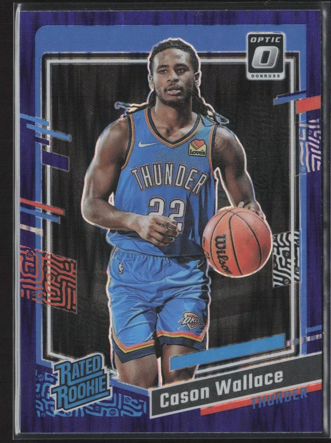 2023-24 Donruss Optic #218 Cason Wallace Purple Shock Rated Rookie RC