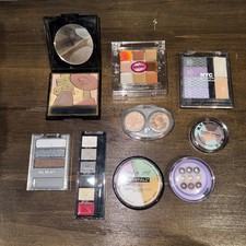 Lot Of 9 Makeup Compacts/Eyeshadows/Lip Gloss/ Correcting Palette-Various Brands