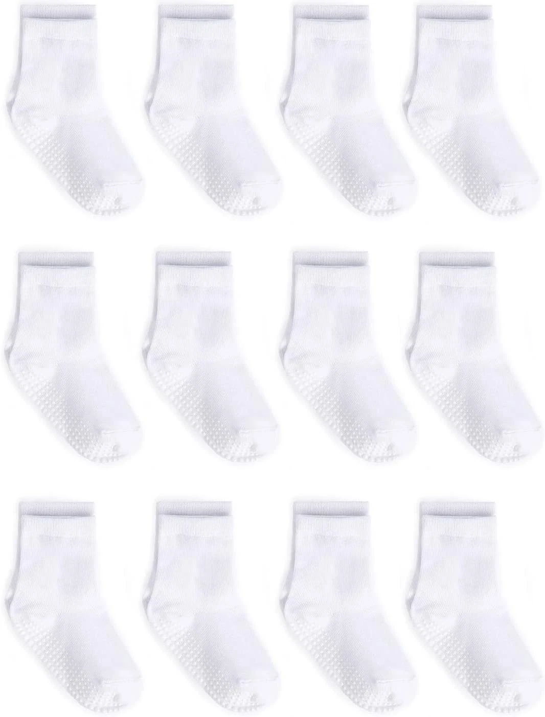 Baby Non Slip Grip Crew Socks with anti Skid Soles for Infants Toddlers Kids Boy
