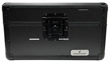 COS Black Aluminum 7" 45 RPM Vinyl Record Box (Holds Up to 200 Records)