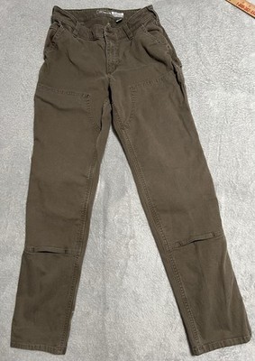 Carhartt Women's 2 Regular Double Front Pants Rugged Flex Canvas Brown 105999