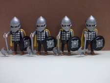 Playmobil 4 alte Löwenritter Ritter Figuren Waffen Helme Schilde