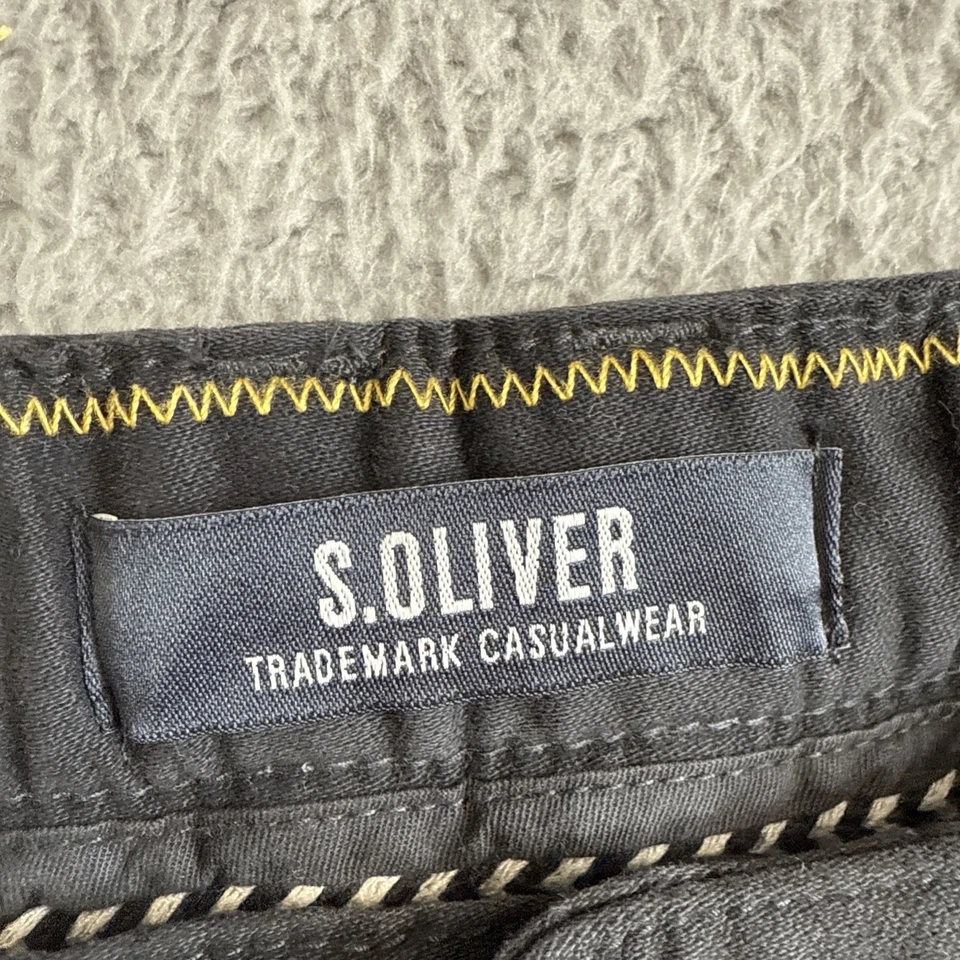 S.OLIVER 男式工装短裤男式 30 码 Tubx-chino 百慕大中号直黑色 — 第 4/4 张图片