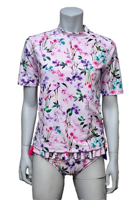 NEXT Kinder Mädchen schönes Schwimmen Blumenmuster lila 2-teiliges Bikini-Set 16 Jahre