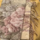 Women’s Floral Fringe Rectangle Scarf Wrap Beige Pink Gray Purple — photo 2