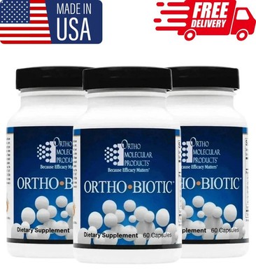 pack of 3 ORTHO BIOTIC 60 CAPSULES  Digestive & Gut Health Support