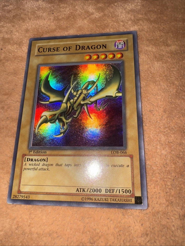 🔥 YUGIOH Curse of Dragon LOB-066 1ST EDITION SUPER RARE VLP/NM - Image 3 of 4