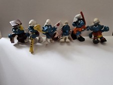 The Smurfs Set Of 6 Peyo Schleich Figures 1979 1980