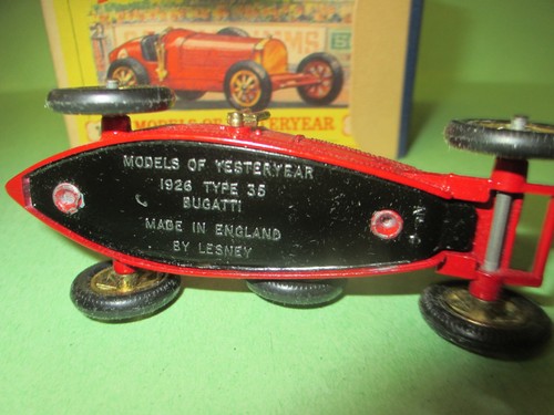 Vintage Matchbox Y-6 Diecast Models of Yesteryear 1926 Bugatti Type 35 - Picture 4 of 5