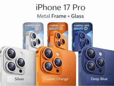iPhone 17 Pro Camera Lens Protector Metal Matte Tempered Glass