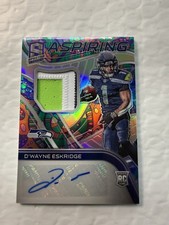 2021 Panini Spectra Aspiring D'Wayne Eskridge PSYCHEDELI 5/5 Patch Auto RPA #226