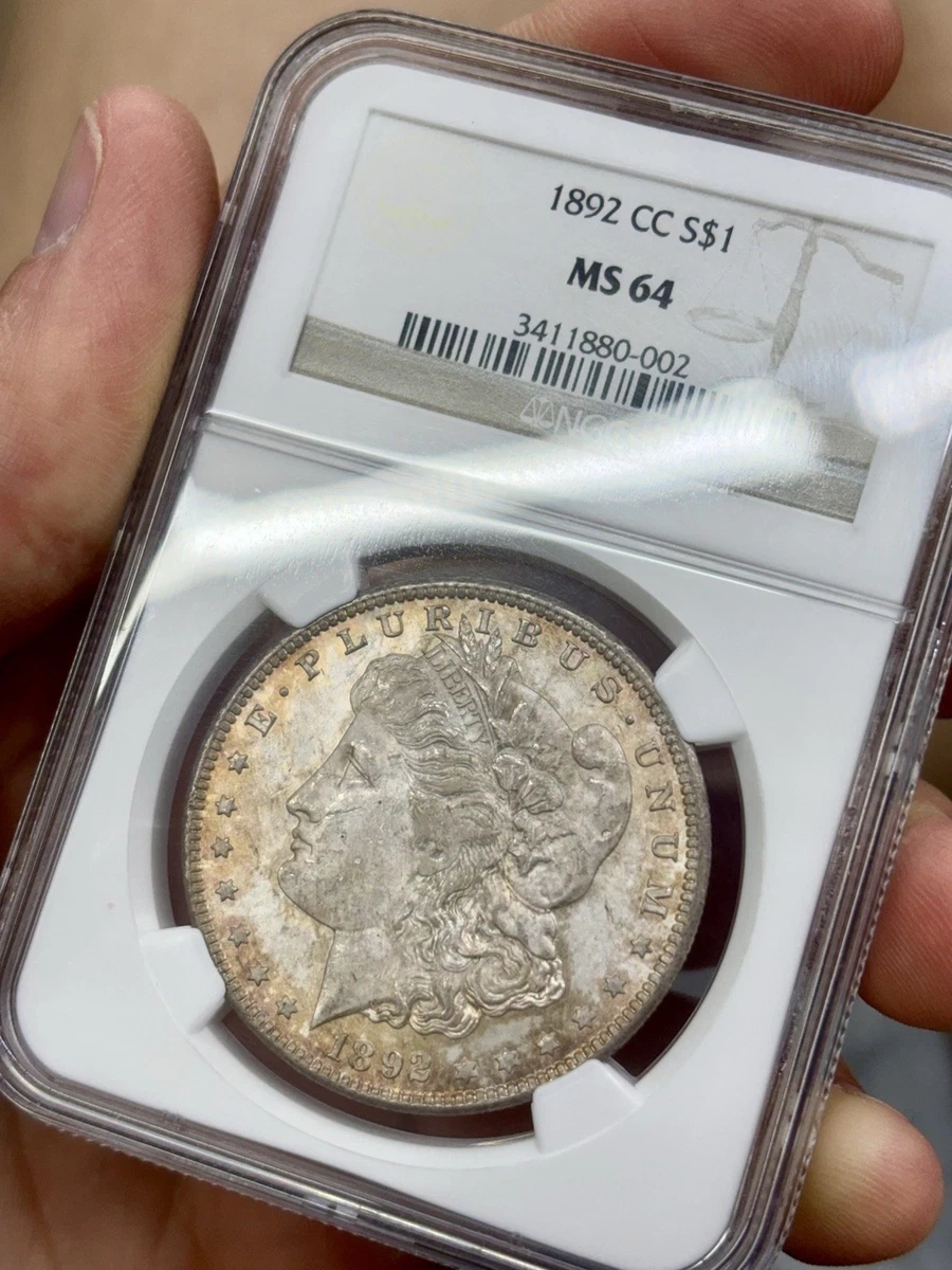 Carson City Grade MS 64 1892 Year Morgan US Dollars (1878-1921