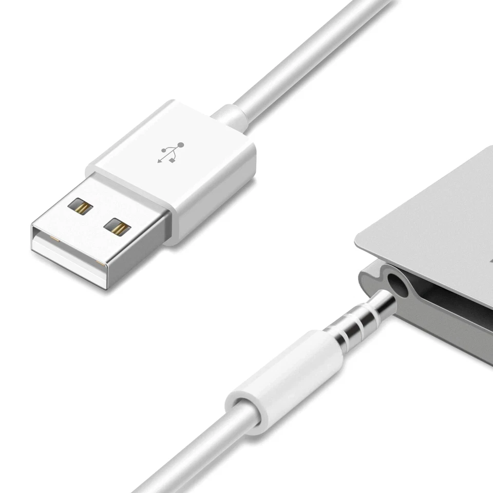 USB 充电器数据 SYNC 电缆 适用于 Apple iPod Shuffle 3rd 4th 5th 6th 7th Gen 3.5mm — 第 2/4 张图片