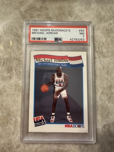 1991 Hoops McDonald’s- Michael Jordan PSA 7 USA Basketball DREAM TEAM - HOF Card