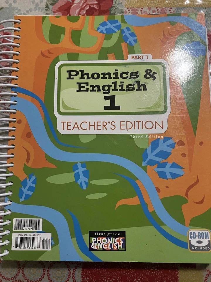 BJU Press Phonics & English 1 -Teacher’s English 3rd Ed. - Part 1 & 2 W/ CD Rom. - Image 2 of 4