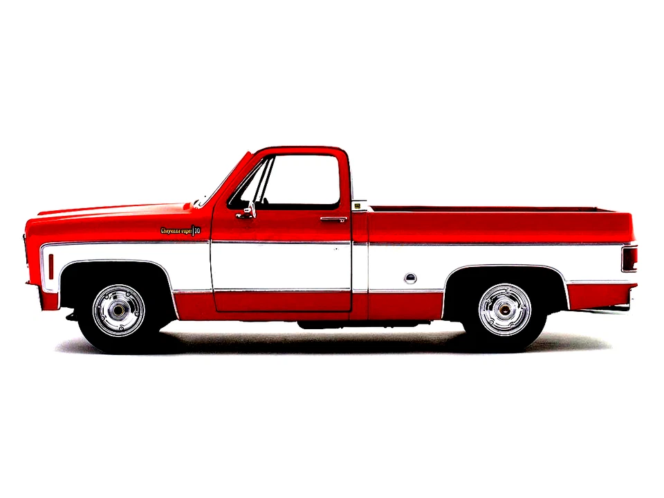 Camión Chevrolet C10 Cheyenne Super P/U 1974 camión fundido a presión escala 1:18 Foto 3 de 4