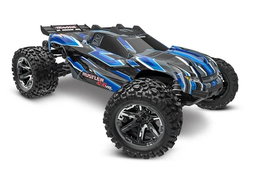 Traxxas 67376-4-BLUE - Rustler VXL 1/10 4X4 Stadium Truck RTR, Blue