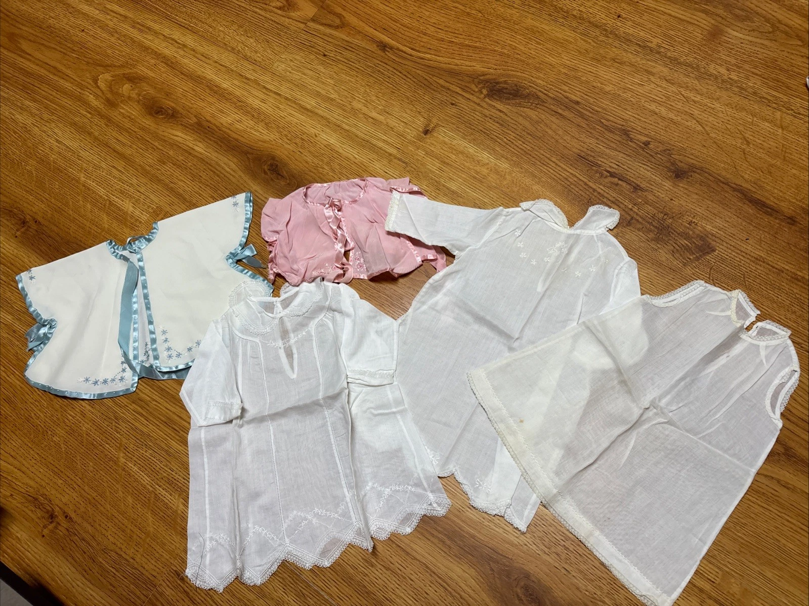Handmade Vintage newborn baby clothes lot of 5 pcs