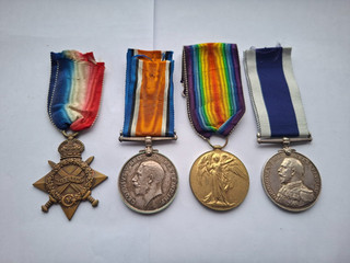 WWI 1915 STAR TRIO & LSGC MEDAL KIA JUTLAND DAVID HARRY IVEY HMS INVINCIBLE