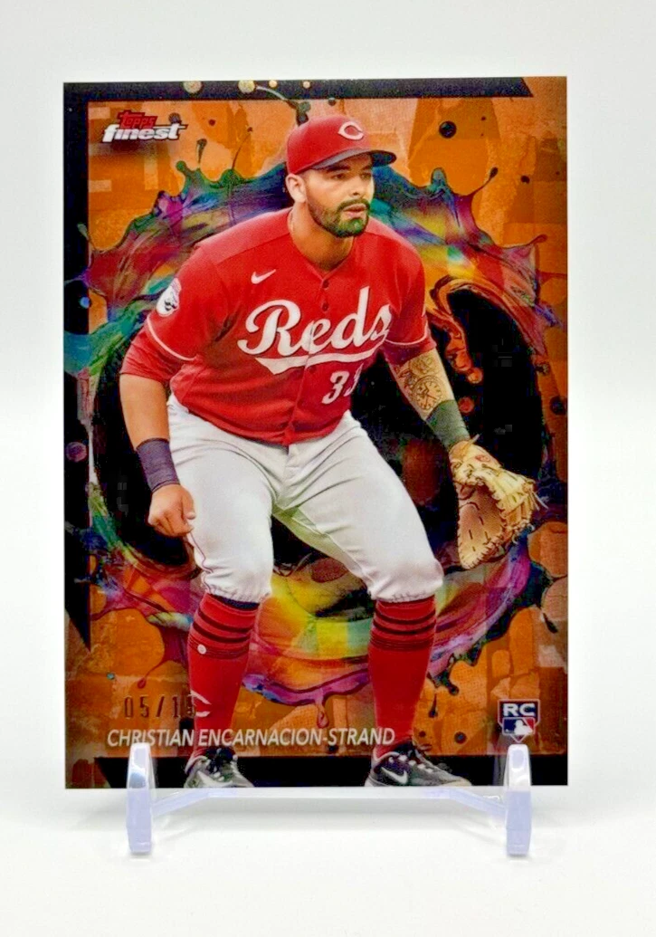 2024 Topps Finest Christian Encarnacion-Strand Rare #257 Orange Refractor /15