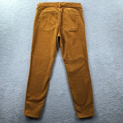 J CREW FACTORY Pant Womens Size 28 Slim Straight Leg Brandy Corduroy Essential