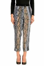 Just Cavalli Women's Animal Print Cropped Casual Pants US 4 IT 40