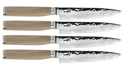 Shun Premier Blonde Steak Knife 4pc Set TDMS0400W Brand New in Box