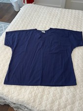 SB Unisex Scrubs Navy Blue Top Large