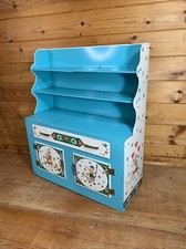Vintage Wolverine Tin Litho Cupboard Cabinet W/ Drawer EUC 20-1/8  x 17 x 6-3/4  