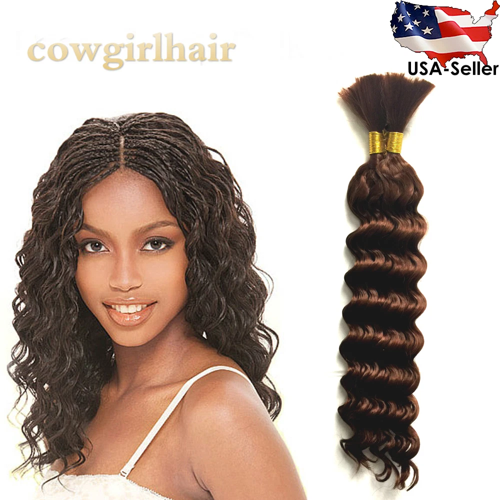 Top Quality Synthetic Deep Wave Braiding Micro Braids Bulk Hair 18 inch  Hair