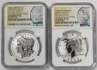 2023 S Reverse Proof Morgan & Peace Dollar 2 Coin Set NGC PF 70 FDOI !!