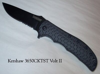 New KERSHAW 3650CKTST Volt II RJ Martin Assisted Flipper Combination Blade Knife