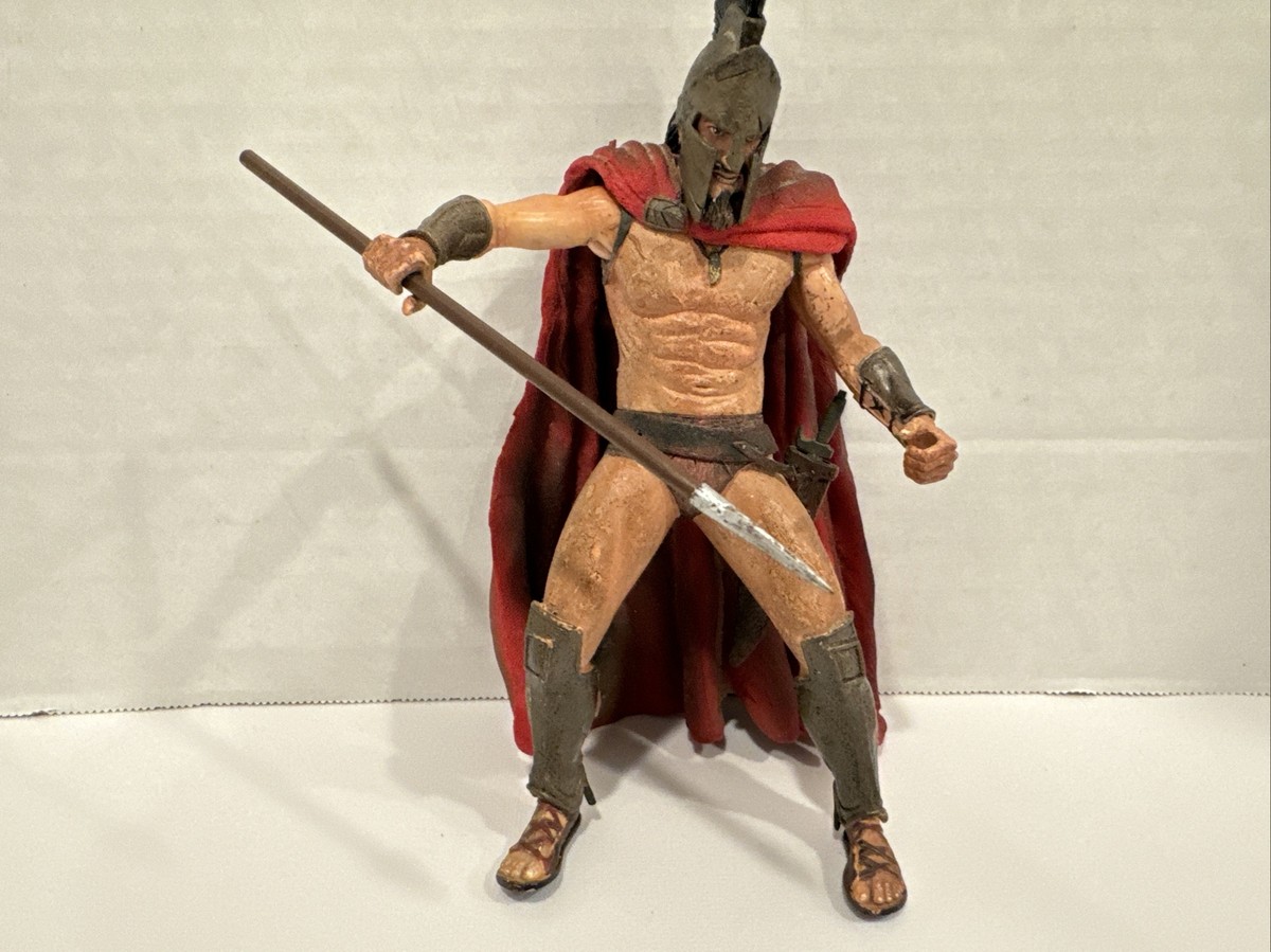 NECA 2007 King Leonidas 300 with Shield, Sword, Spear and Stand