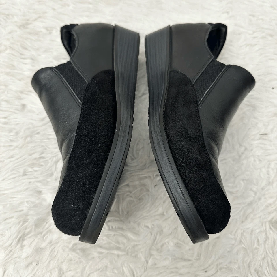 Mocasín sin cordones Cherish para mujer NAOT negro cuero cuervo y gamuza talla 36 EE. UU. 5-5,5 Foto 3 de 4