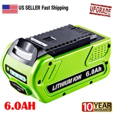 40V 6.0Ah For Greenworks G-MAX 40 Volt Lithium Battery 29472 29462 29252 20202